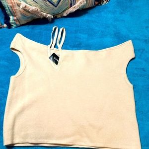 COPY - Express knit off the shoulder crop top